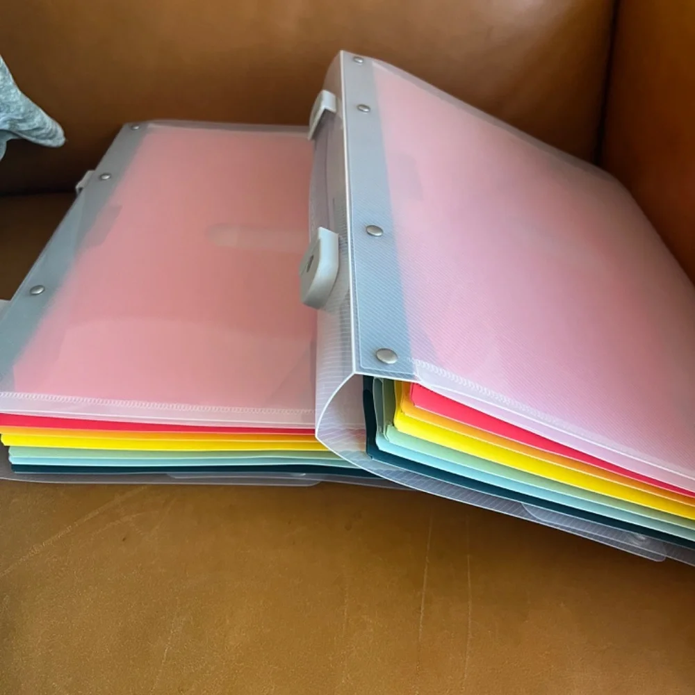 Two 6-pocket Cascading Letter File Totes - The Container Store